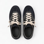 The Dual Stride Midnight Navy Retro Suede Low-Profile Sneakers