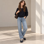 The Dual Stride Midnight Navy Retro Suede Low-Profile Sneakers