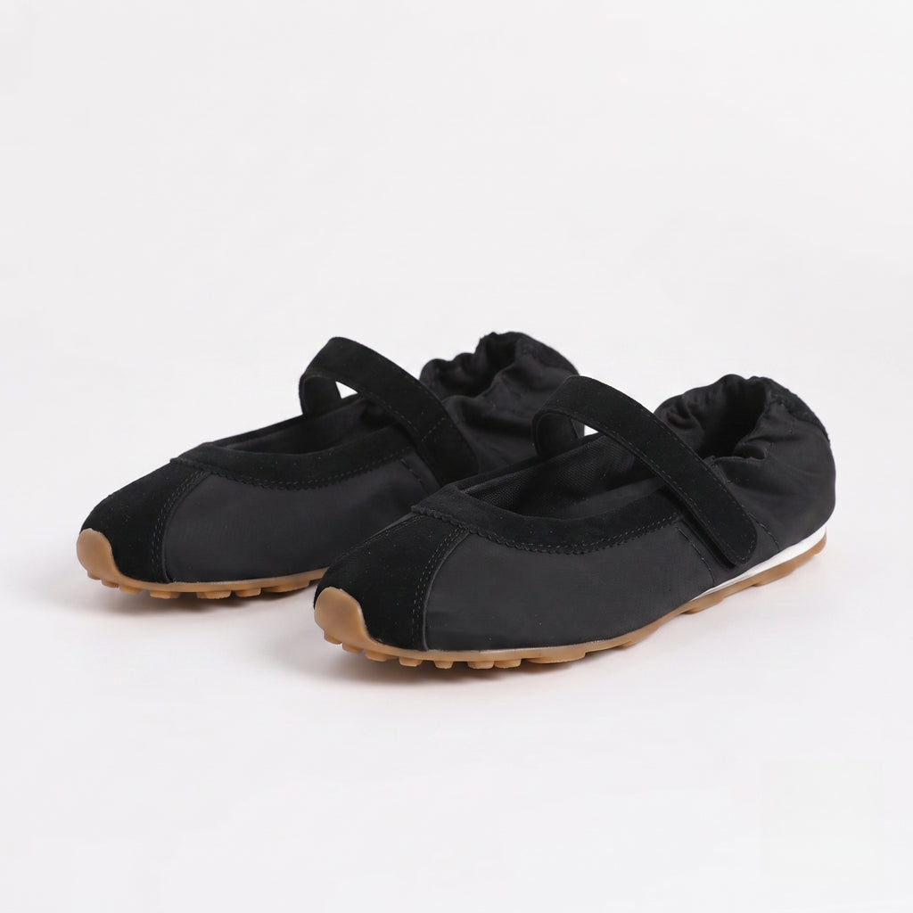 The Dual Stride Black Mary Jane Sneaker Flat
