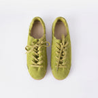 The Dual StrideRetro Olive Green Suede Casual Sneakers