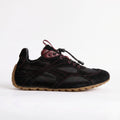 The Dual Stride Men's Black Suede & Mesh Performance Sneakers