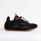 The Dual Stride Men's Black Suede & Mesh Performance Sneakers