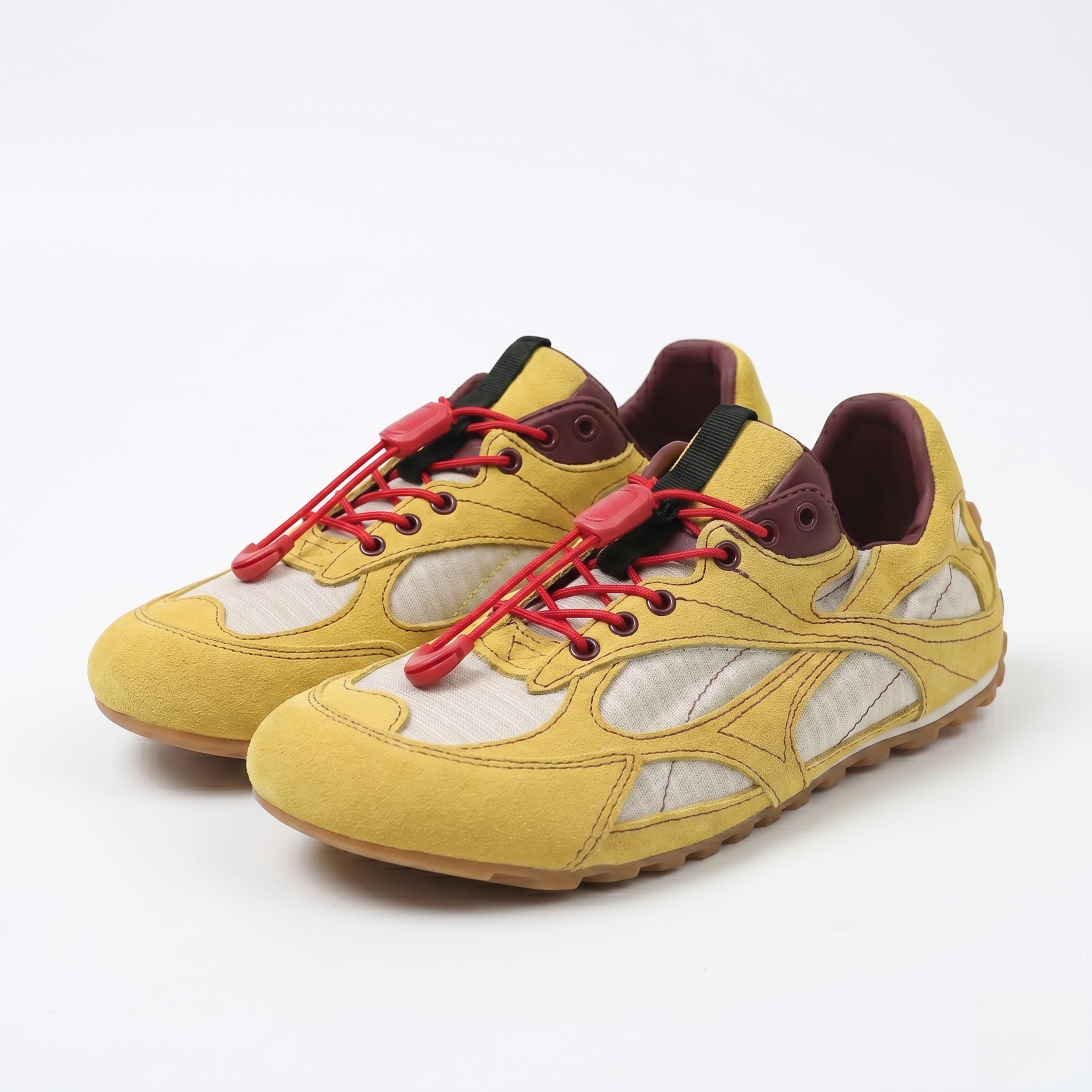 The Dual Stride Women's Yellow Casual Sneakers