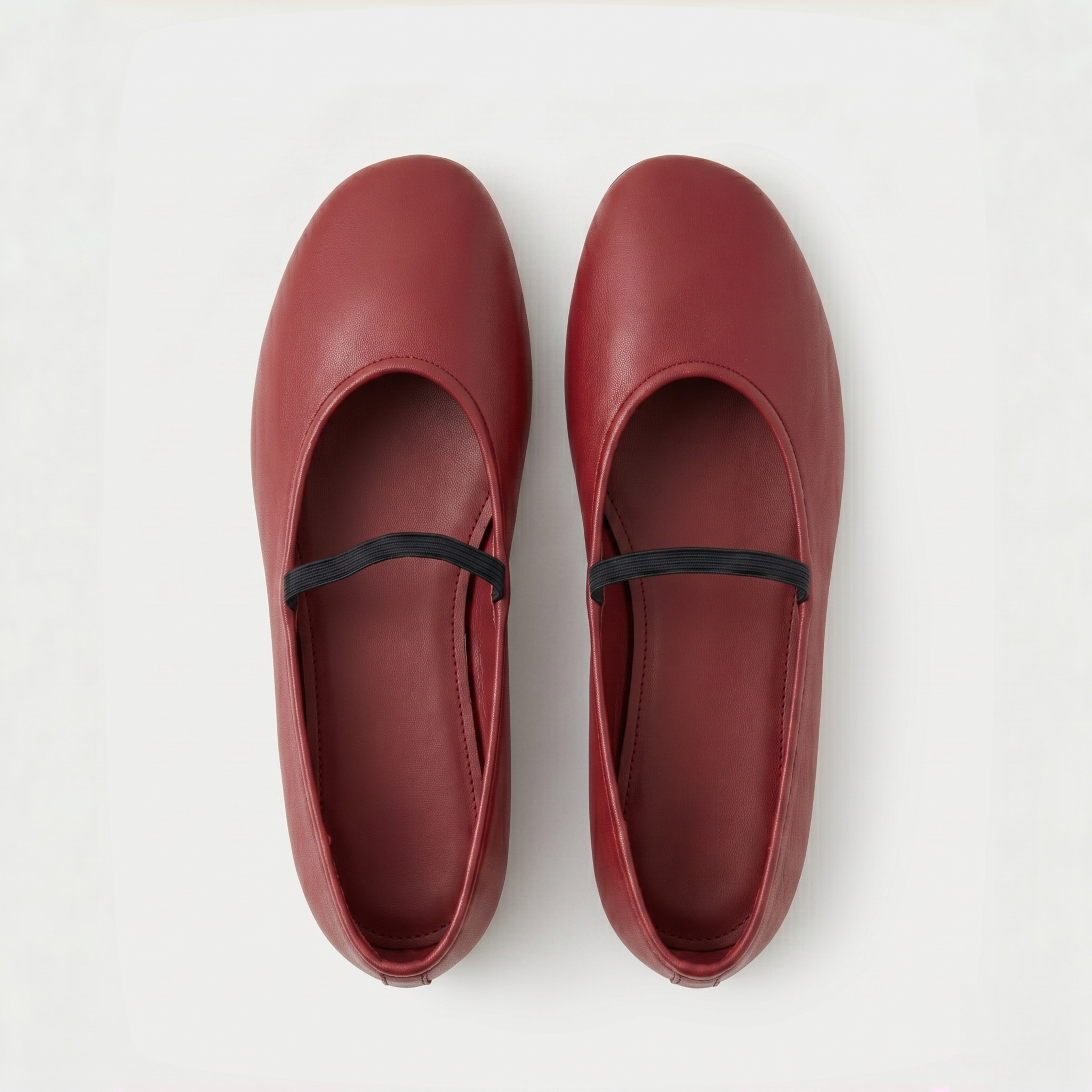 The Dual Stride Red Minimalist Ballet Mary Jane