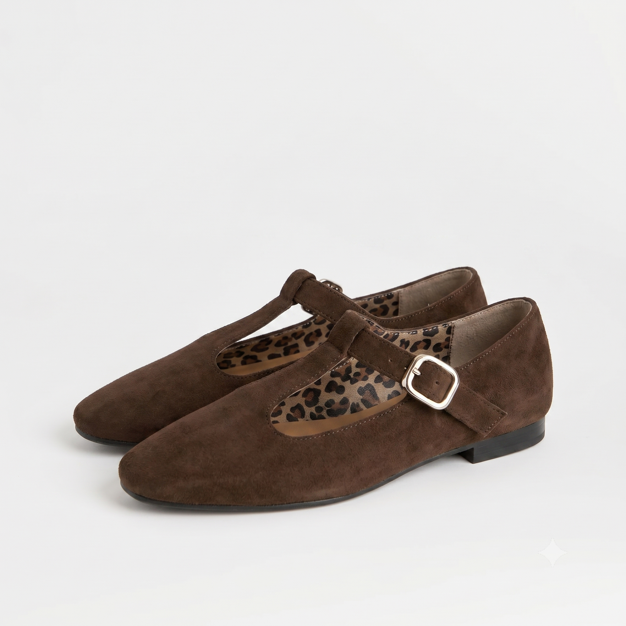 The Dual Stride Chocolate Vintage Suede T-Strap Mary Jane Shoes