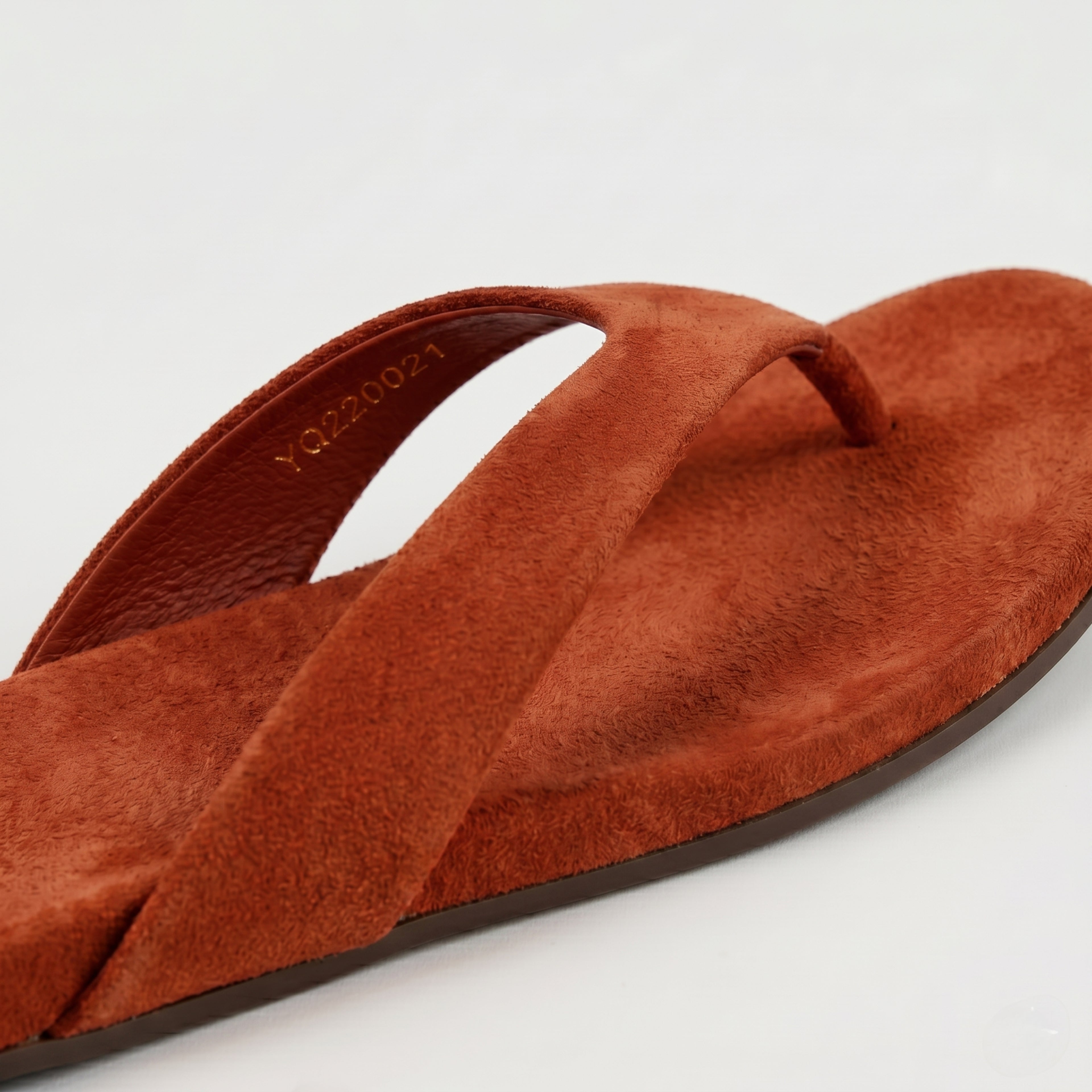 The Dual Stride Red Premium Suede Thong Sandals
