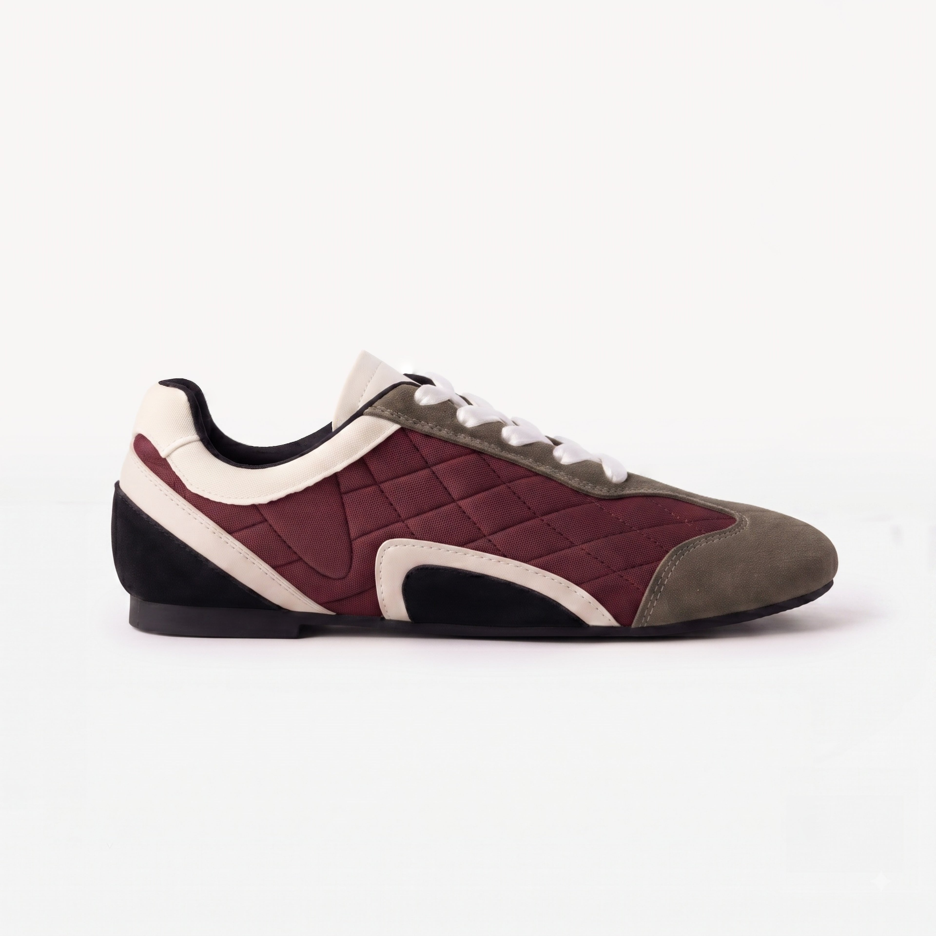 The Dual Stride Red Vintage Diamond pattern Casual Shoes