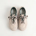 The Dual Stride Women‘s Beige Retro Suede Sneakers