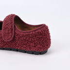 The Dual Stride  Red Cozy Fleece Mary Jane Flats