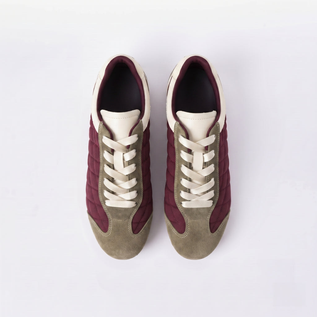 The Dual Stride Red Vintage Diamond pattern Casual Shoes