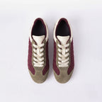 The Dual Stride Red Vintage Diamond pattern Casual Shoes