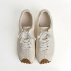 The Dual Stride Men's Classic White Leather Square-Toe Sneakers