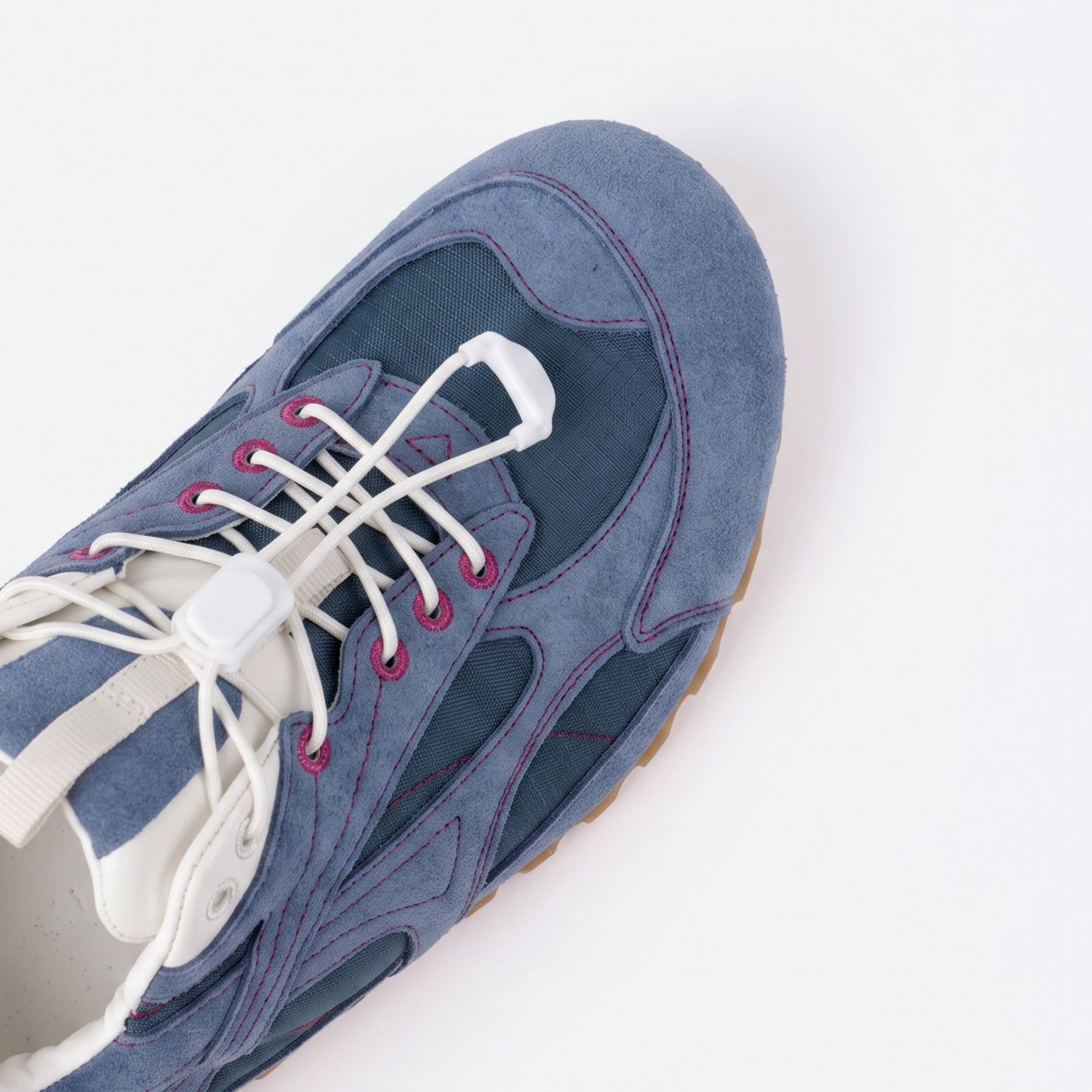The Dual Stride Men's Blue Suede & Mesh Performance Sneakers