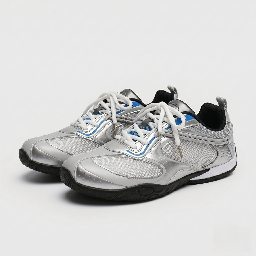 The Dual Stride Men's Grey Nomad Cyber-Mesh Sneaker