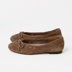 The Dual Stride Brown Suede Ballet Flats