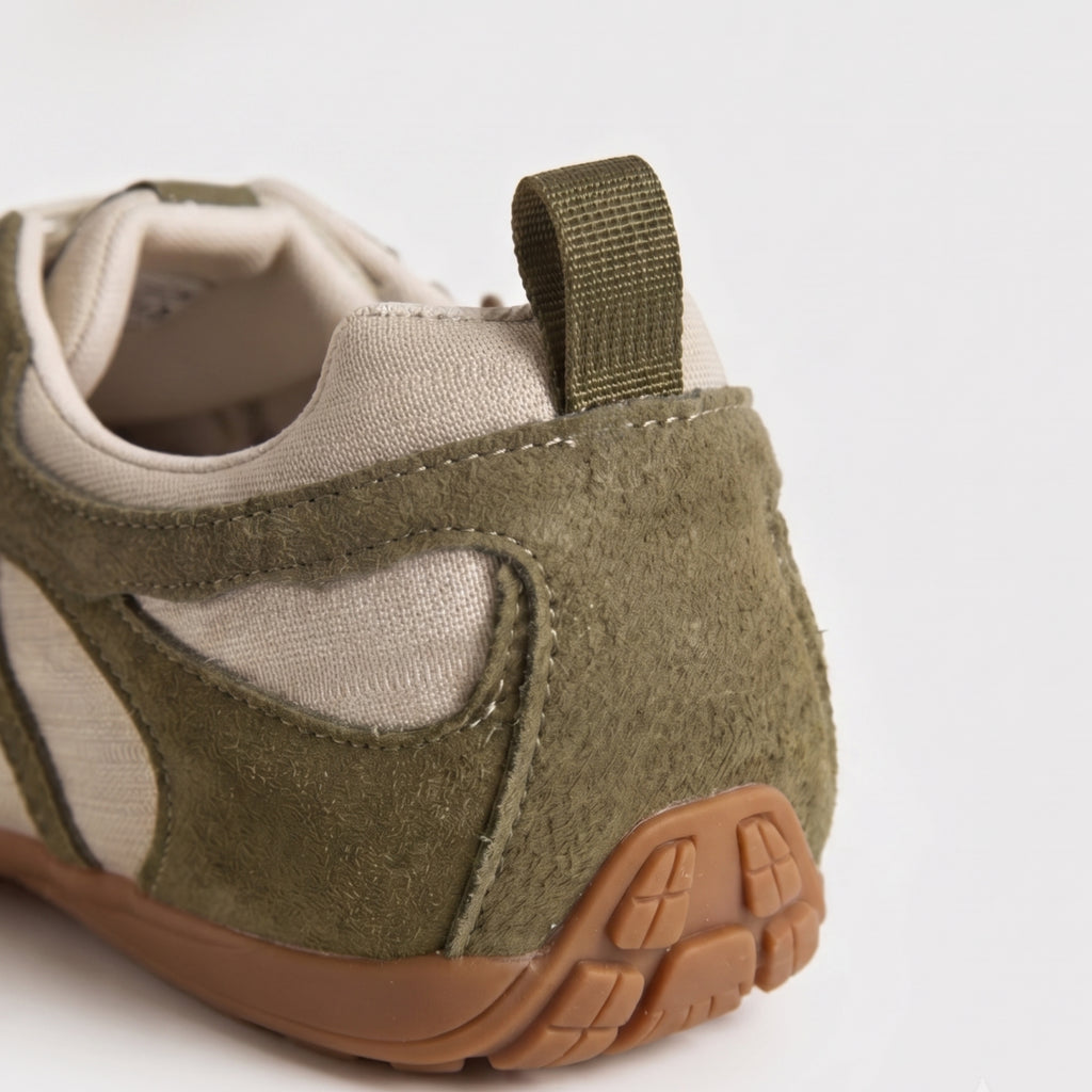 The Dual Stride Green Chic Urban Retro Sneakers