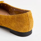 The Dual Stride Yellow Suede Ballet Flats