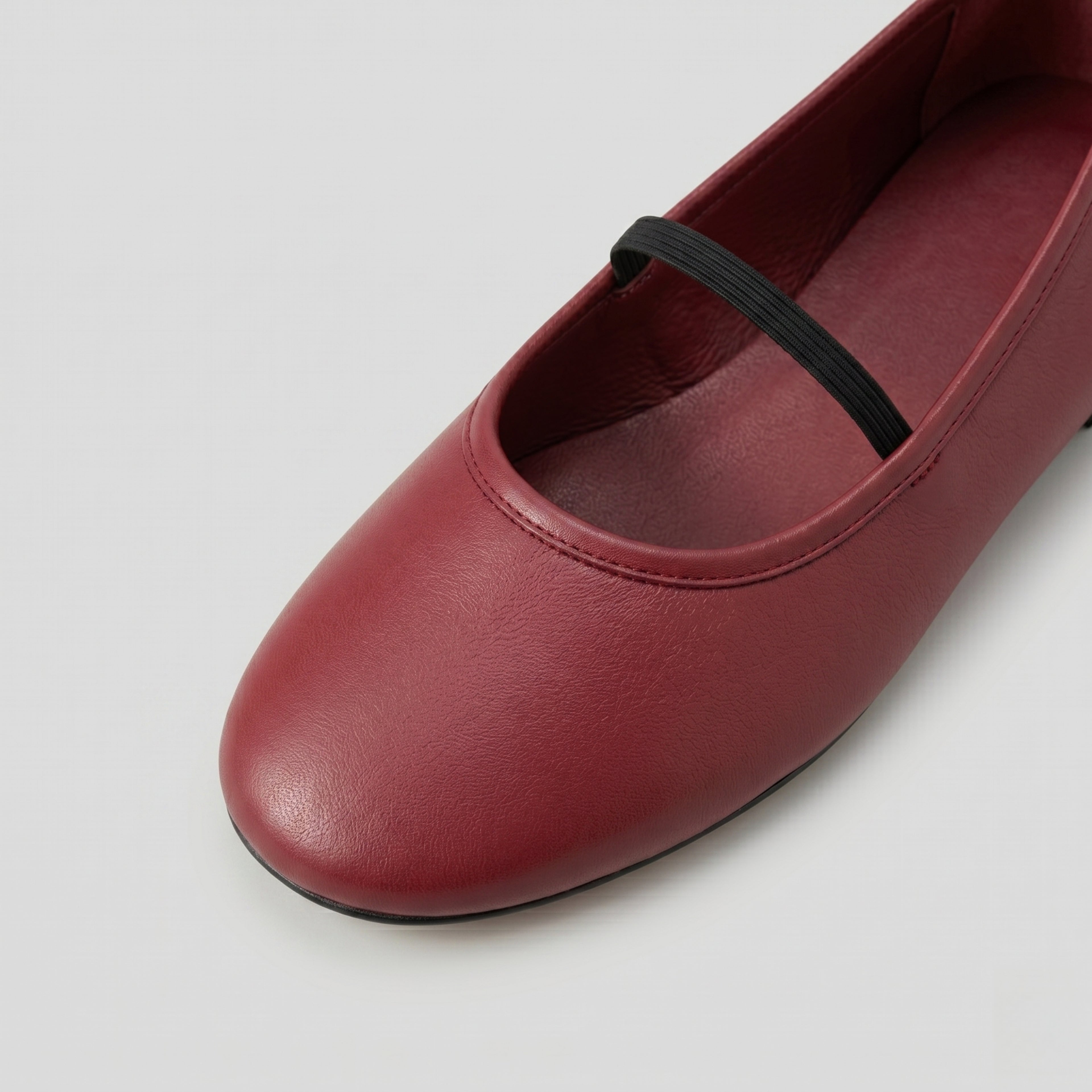 The Dual Stride Red Minimalist Ballet Mary Jane