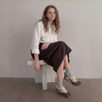 The Dual Stride Grey Vintage Plaid Tabi Mary Janes