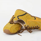 The Dual Stride Women's Retro Bright Yellow Casual Sneakers