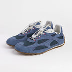 The Dual Stride Men's Blue Suede & Mesh Performance Sneakers
