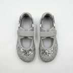 The Dual Stride Silver Rhinestone & Sequin Sporty Mary Janes