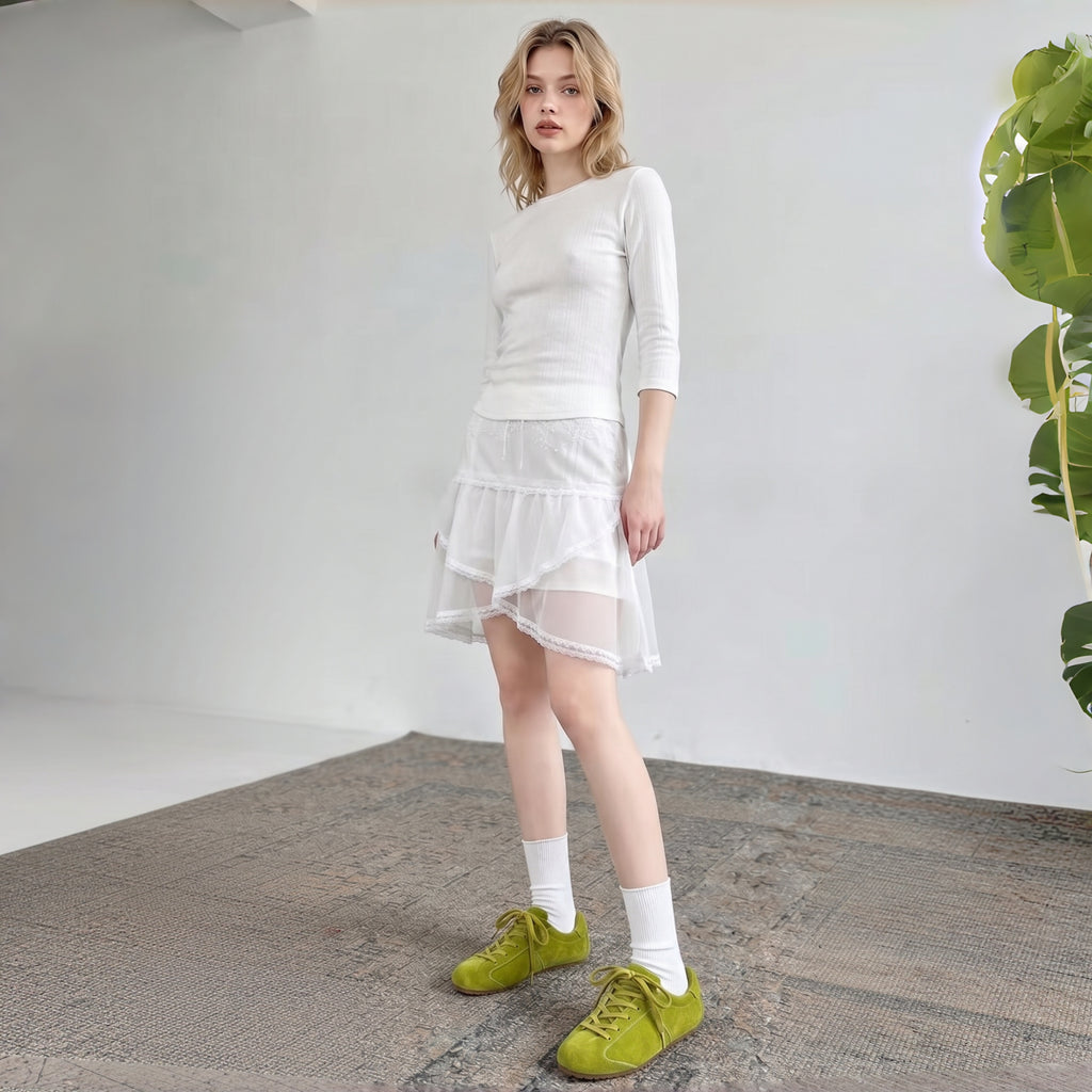 The Dual StrideRetro Olive Green Suede Casual Sneakers