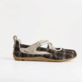 The Dual Stride Grey Vintage Plaid Tabi Mary Janes