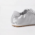 The Dual Stride Women‘s Gray Satin Ballet Trainers