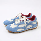 The Dual Stride Women‘s Blue Retro Suede Sneakers