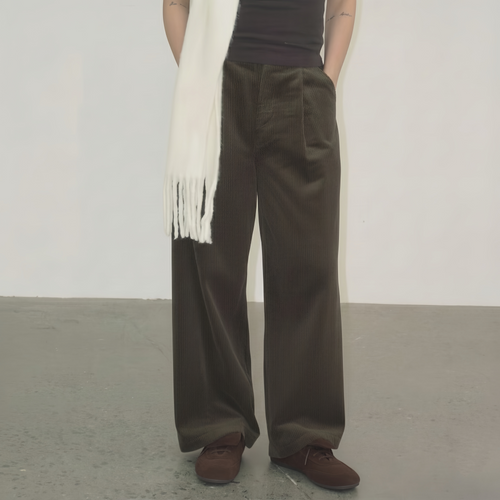 The Dual Stride Women's  Chocolate Brown Suede Slip-On Trainers