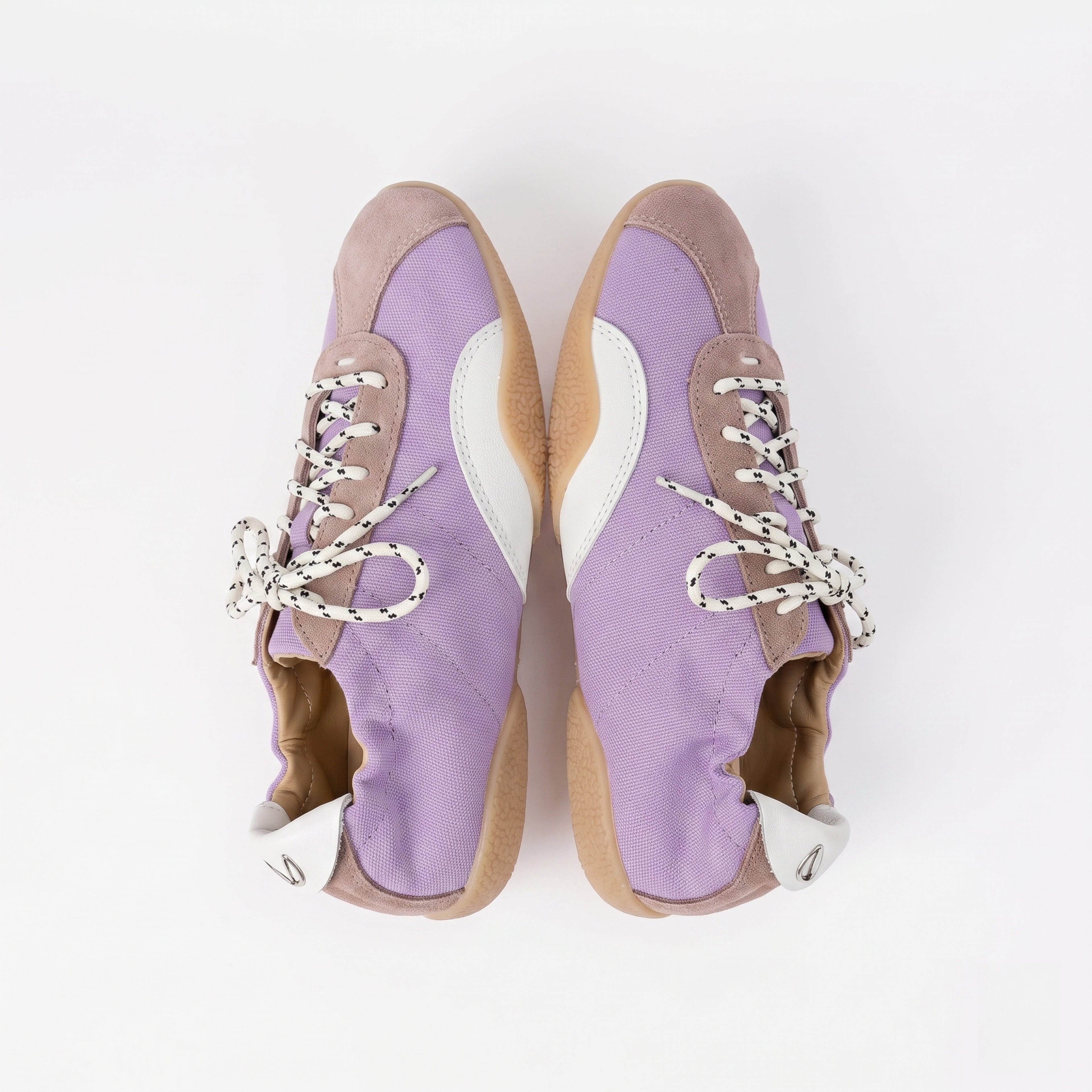 The Dual Stride Purple Casual Retro Low-Top Sneakers