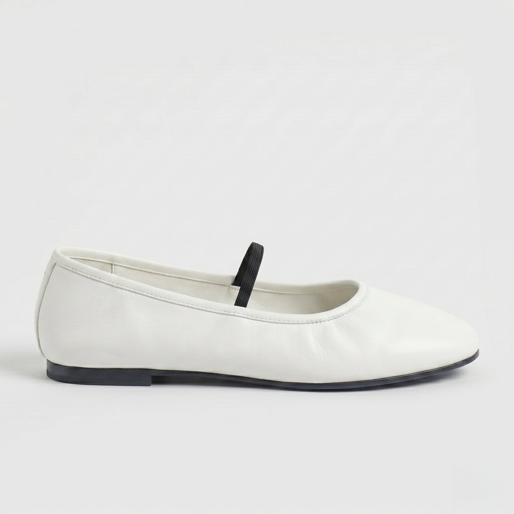 The Dual Stride White Minimalist Ballet Mary Jane
