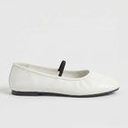 The Dual Stride White Minimalist Ballet Mary Jane