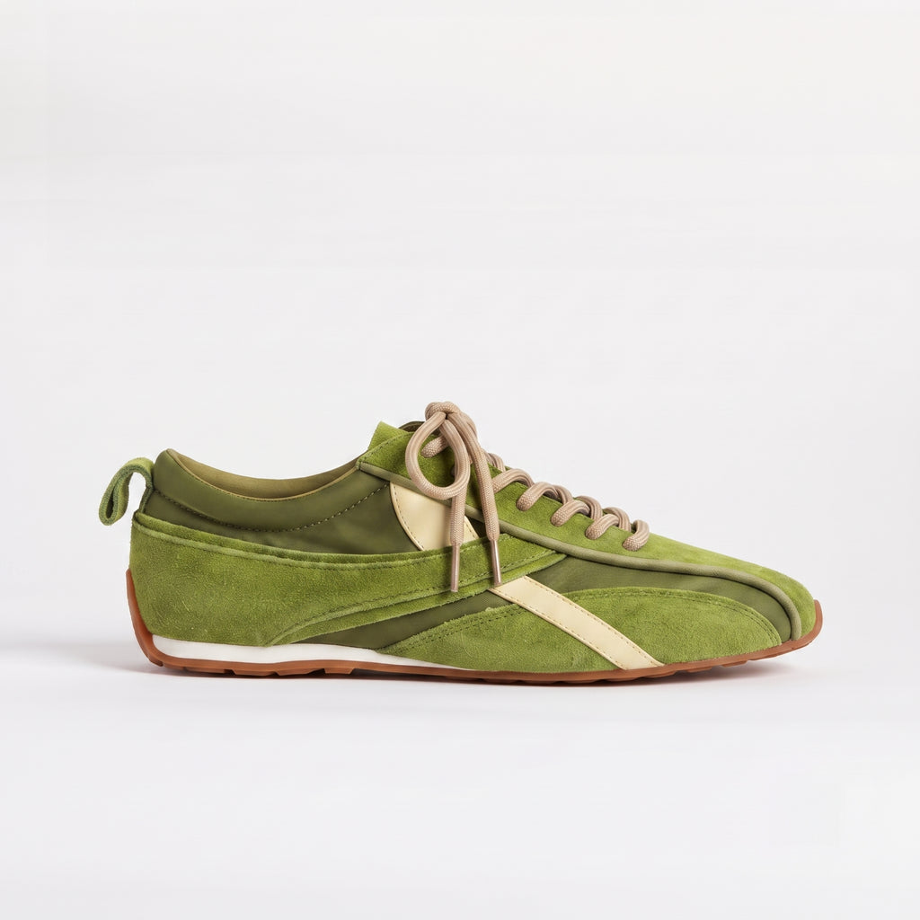 The Dual Stride Women's Retro-Style Suede & Leather Sneaker