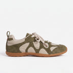The Dual Stride Green Chic Urban Retro Sneakers