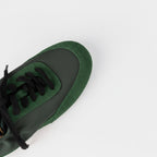 The Dual Stride Women‘s Dark Green Light Flat Sneakers