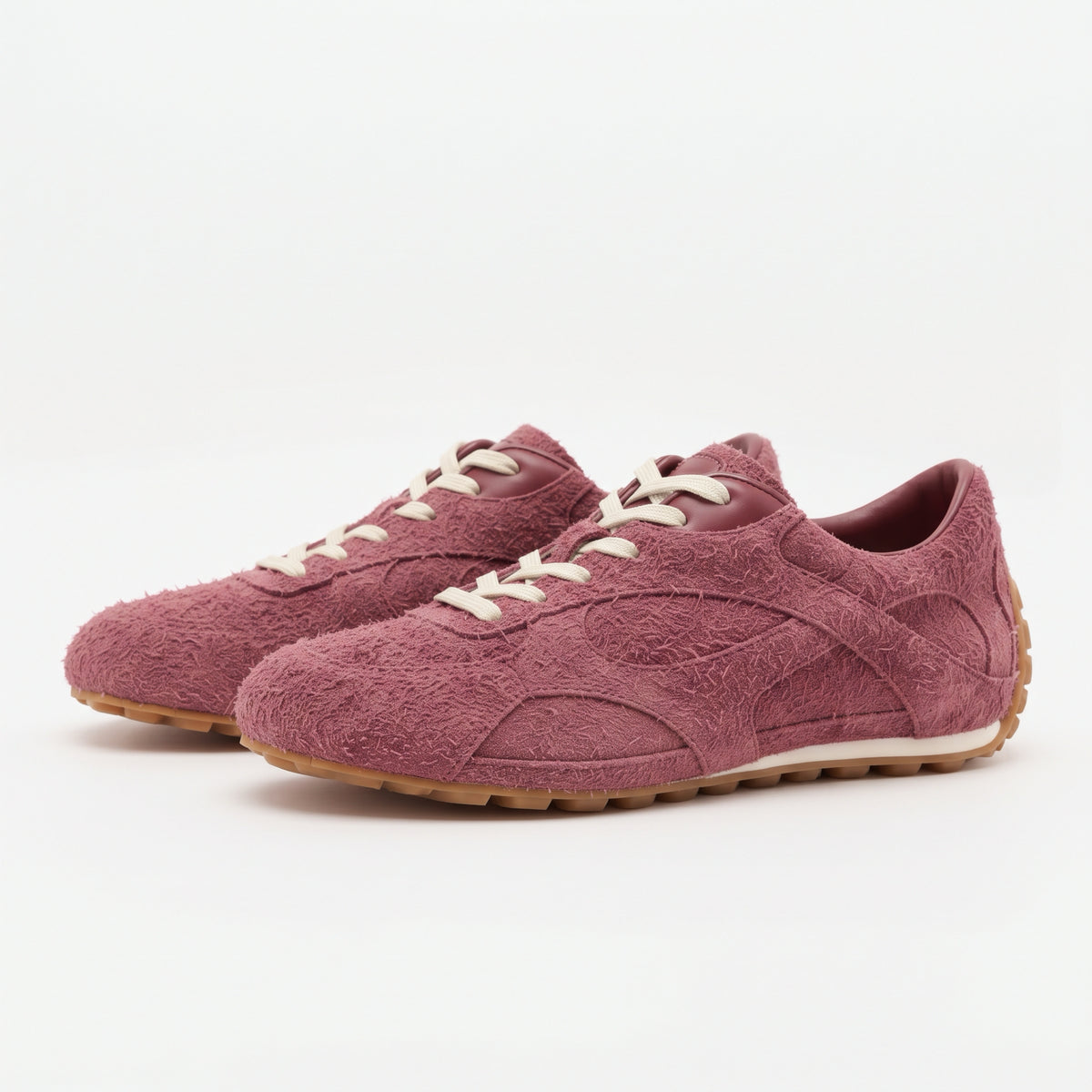 The Dual Stride Women's Vintage Rose Suede Retro Lace-Up Casual Sneakers
