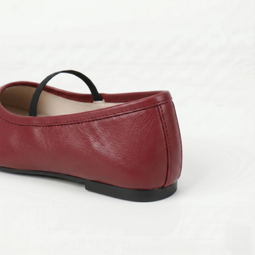 The Dual Stride Red Minimalist Ballet Mary Jane