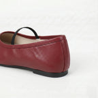 The Dual Stride Red Minimalist Ballet Mary Jane