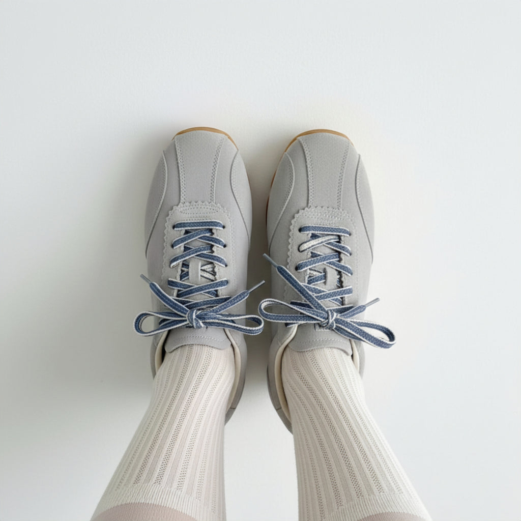 The Dual Stride Women's Casual Light Gey Sneakers