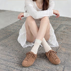The Dual Stride Retro Khaki Suede Casual Sneakers