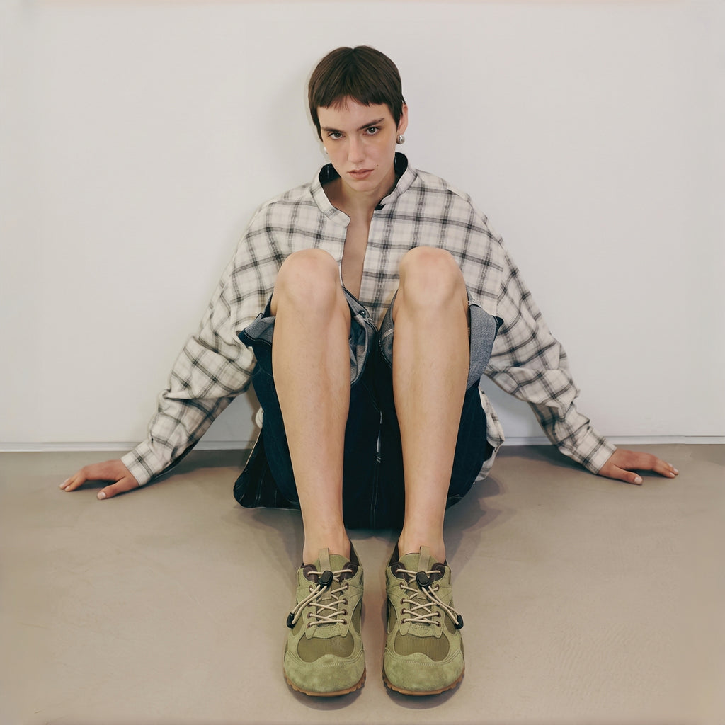 The Dual Stride Women's Oliver Green Casual Sneakers