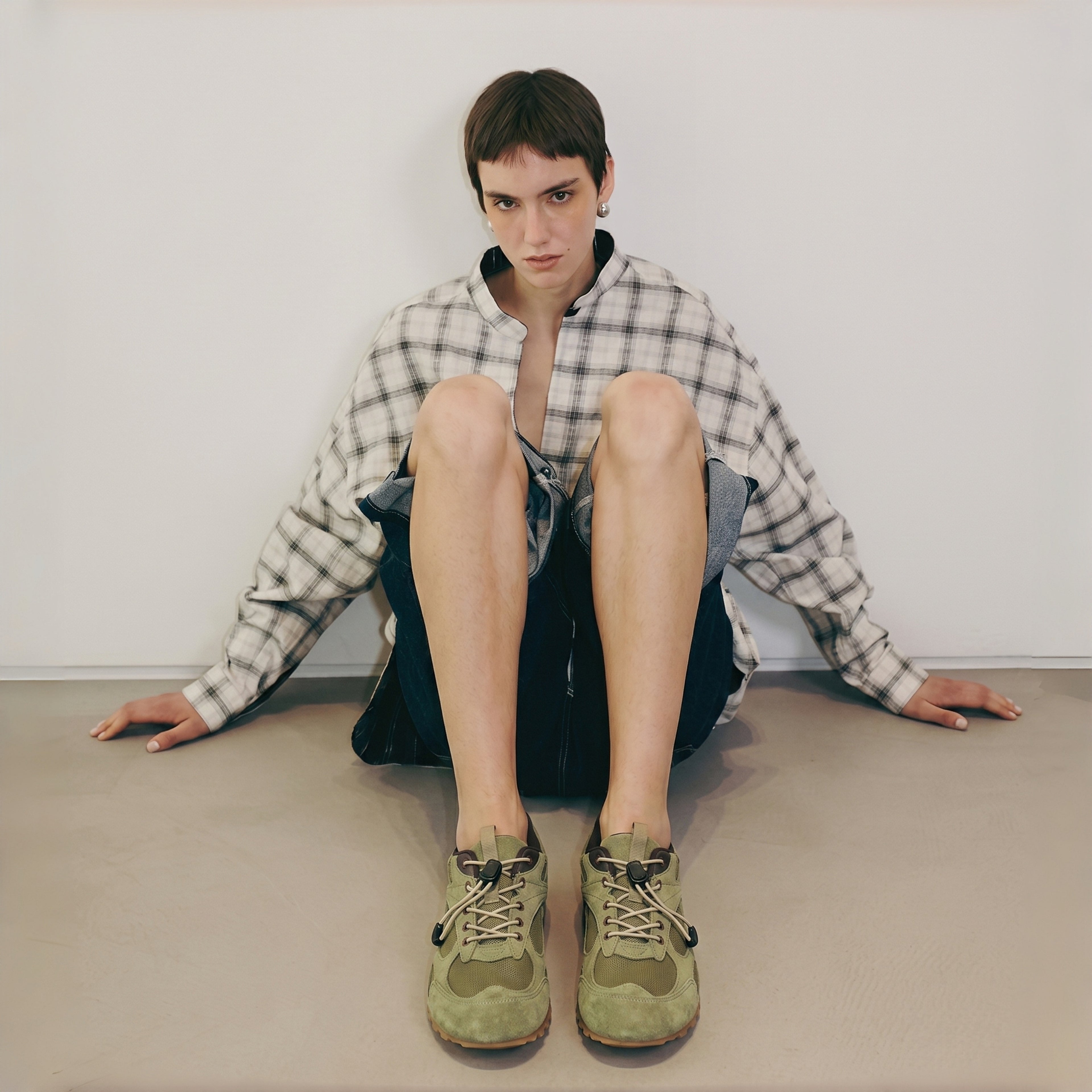The Dual Stride Women's Oliver Green Casual Sneakers