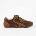 The Dual Stride Women's Retro Dark Brown Casual Sneakers