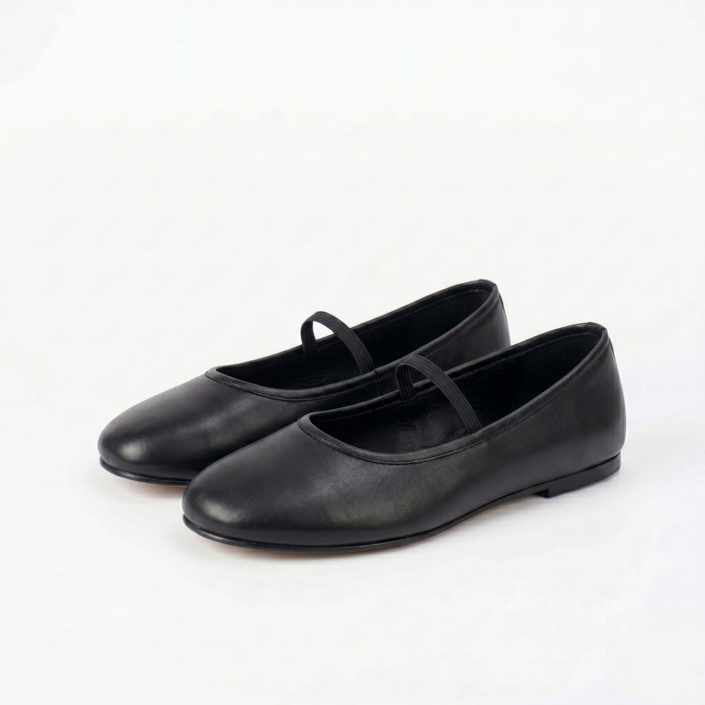 The Dual Stride Black Minimalist Ballet Mary Jane