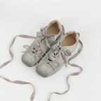 The Dual Stride Women's Silver Ballet Satin Shoes