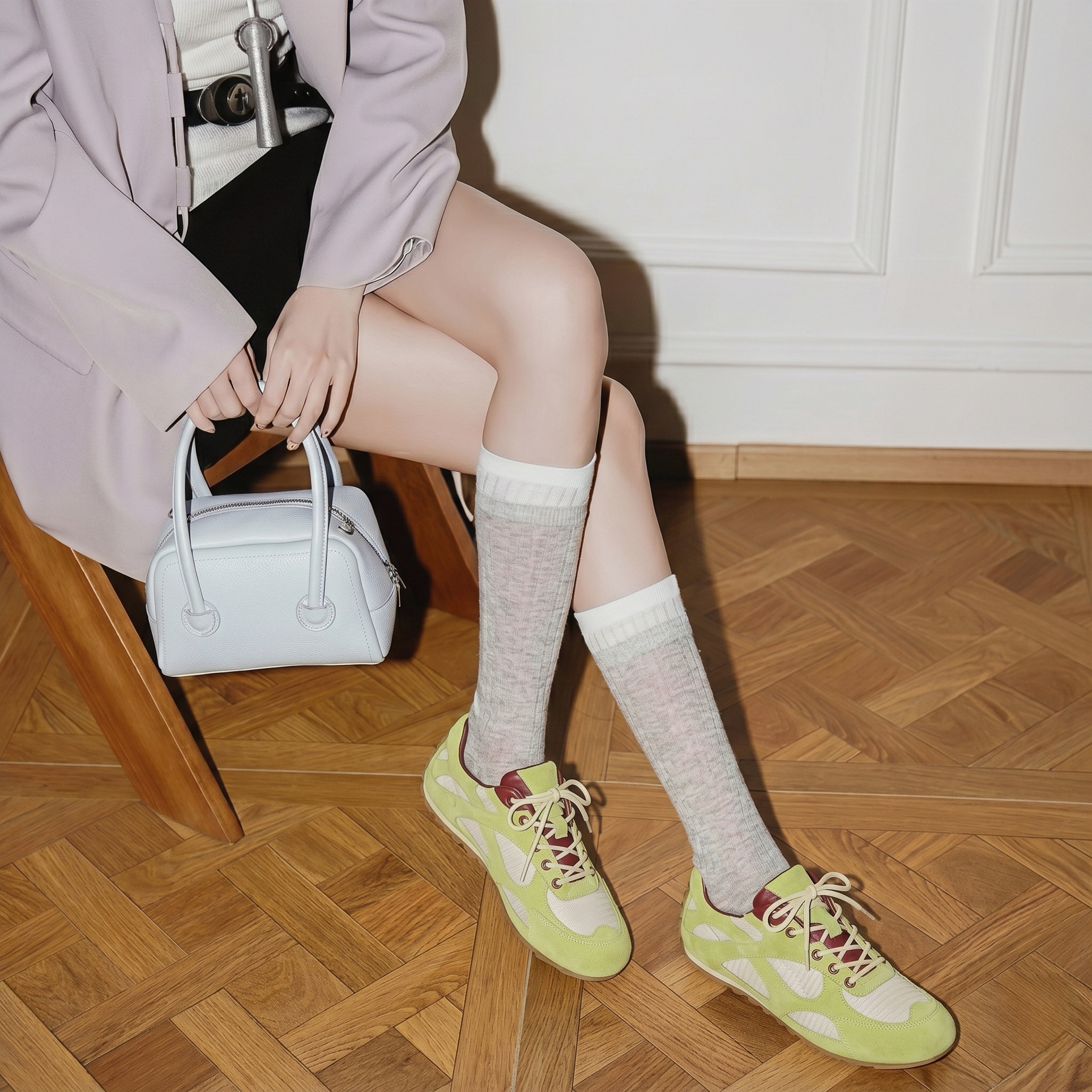 The Dual Stride Women's Light Green Casual Sneakers