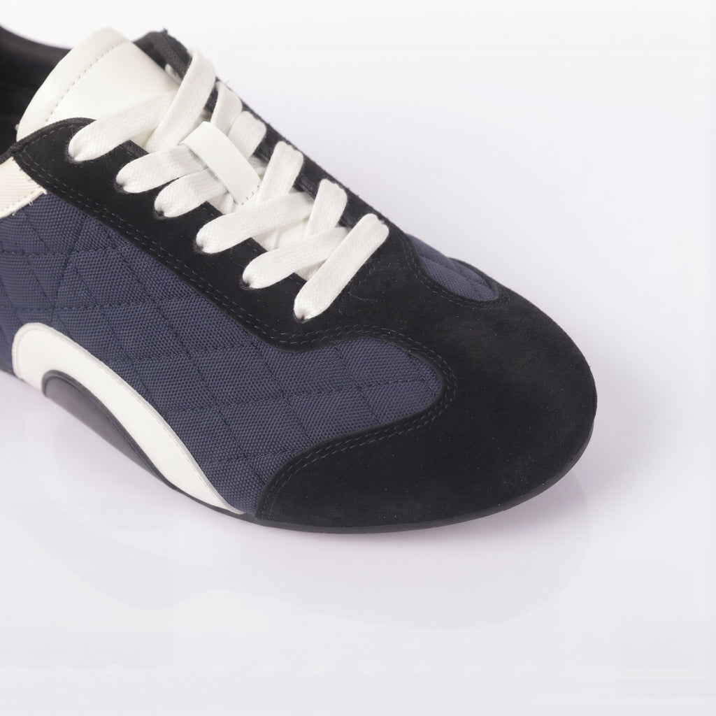 The Dual Stride Black Vintage Diamond pattern Casual Shoes