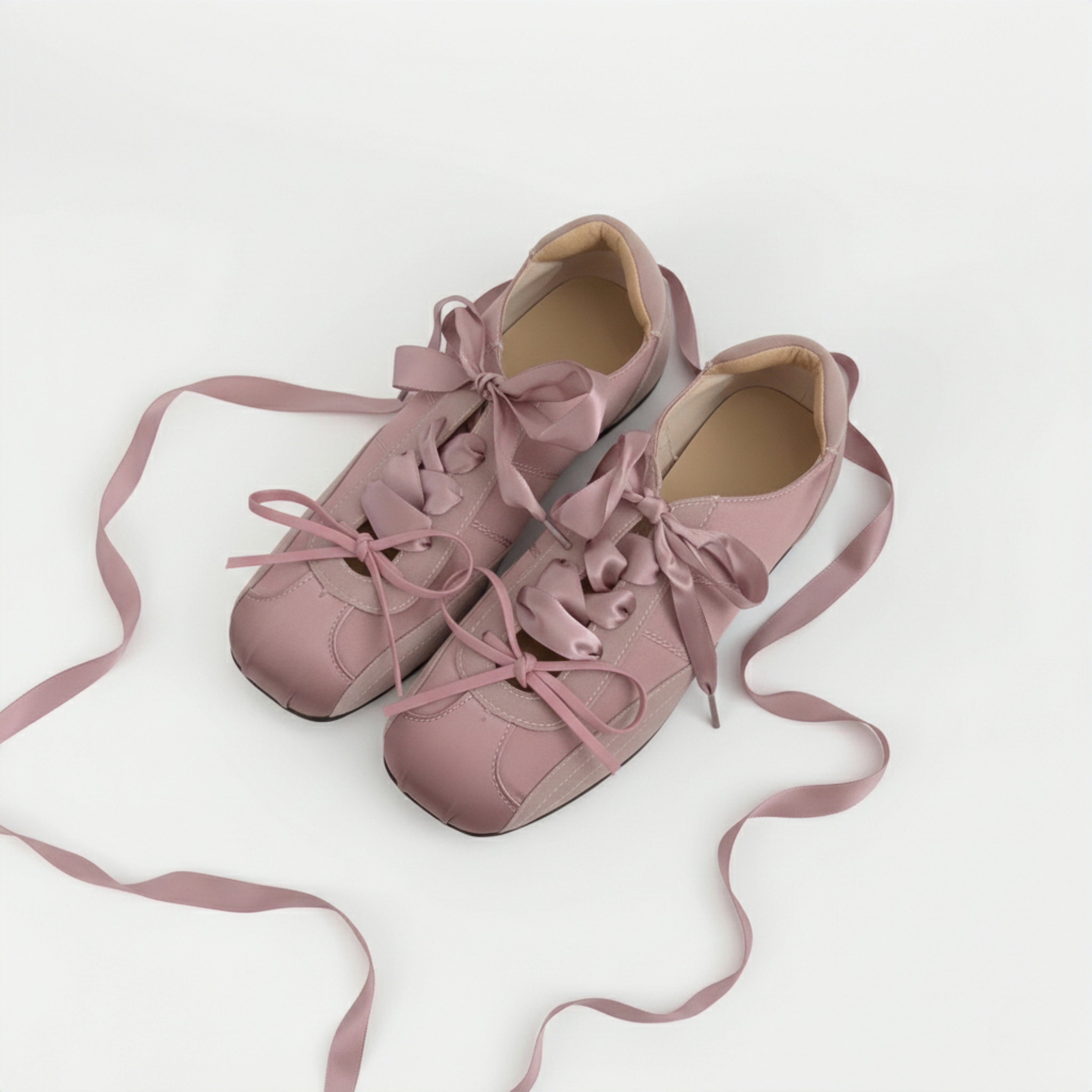 The Dual Stride Women's Pink Ballet Satin Shoes